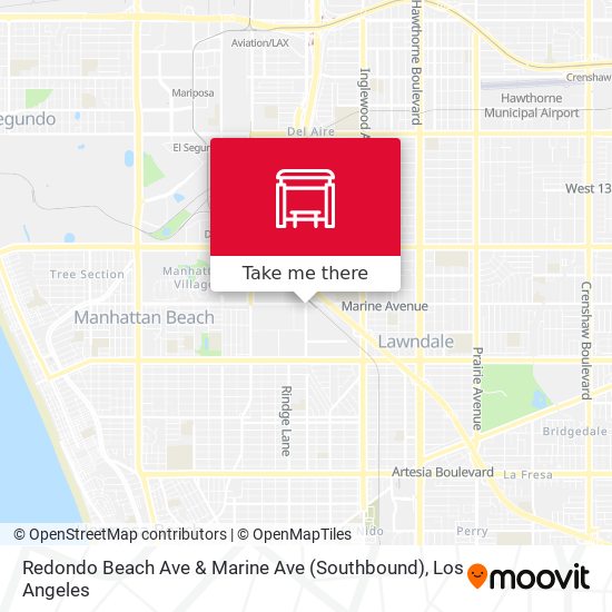 Redondo Beach Ave & Marine Ave (Southbound) map