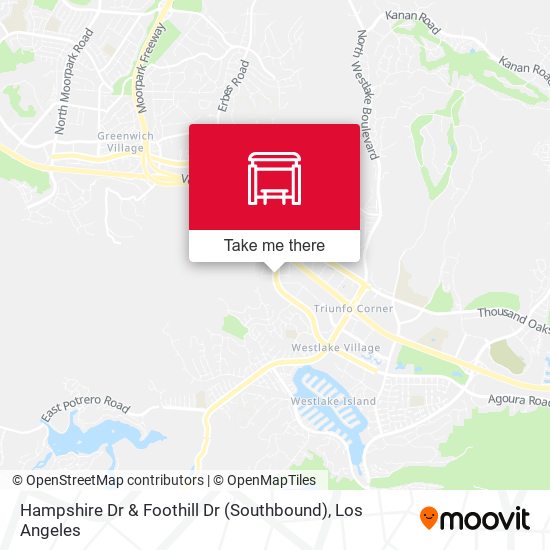 Hampshire Dr & Foothill Dr (Southbound) map