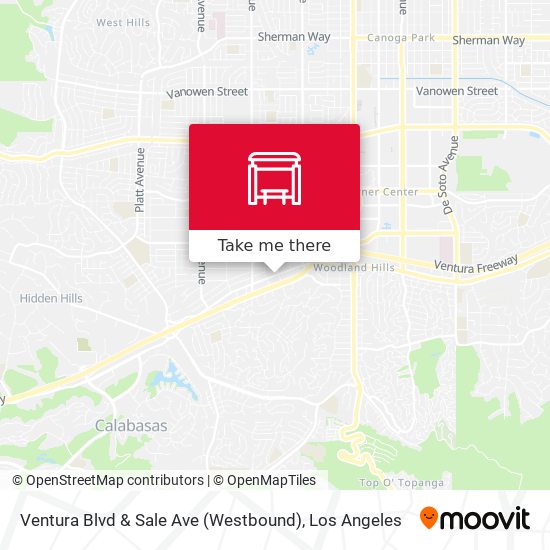 Ventura Blvd & Sale Ave (Westbound) map