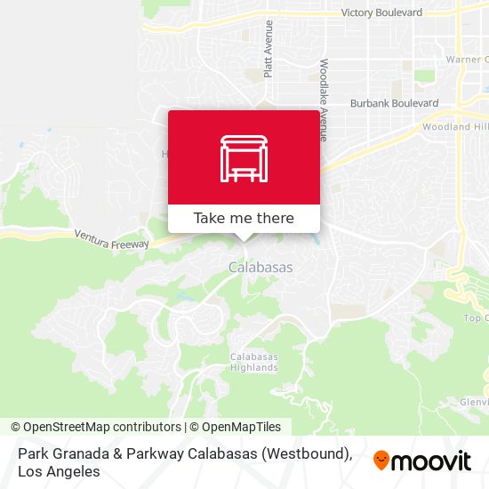 Park Granada & Parkway Calabasas (Westbound) map