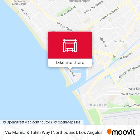 Mapa de Via Marina & Tahiti Way (Northbound)