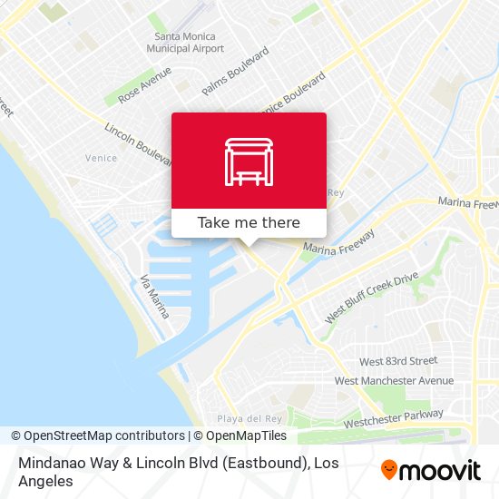 Mapa de Mindanao Way & Lincoln Blvd (Eastbound)