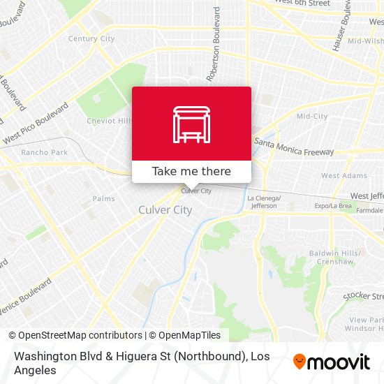 Washington Blvd & Higuera St (Northbound) map
