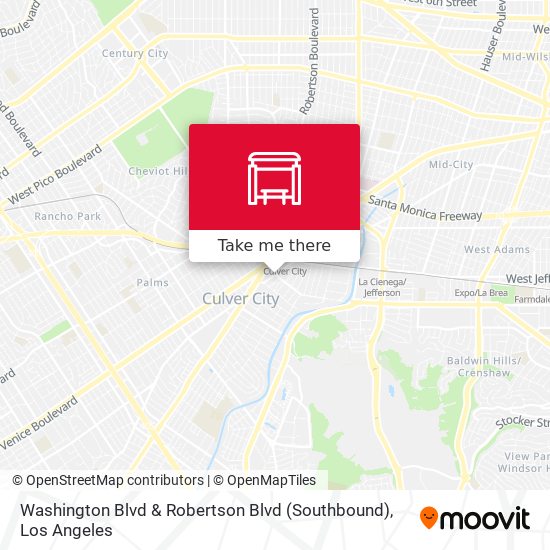 Washington Blvd & Robertson Blvd (Southbound) map