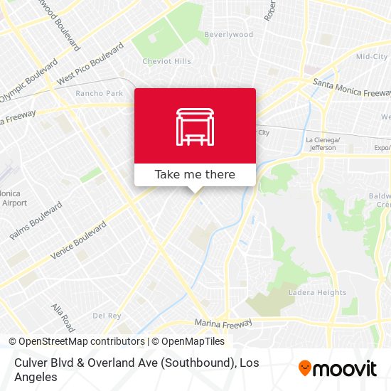 Mapa de Culver Blvd & Overland Ave (Southbound)