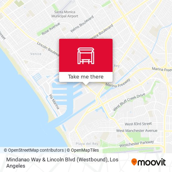 Mindanao Way & Lincoln Blvd (Westbound) map