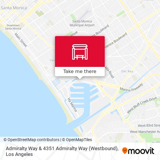 Mapa de Admiralty Way & 4351 Admiralty Way (Westbound)