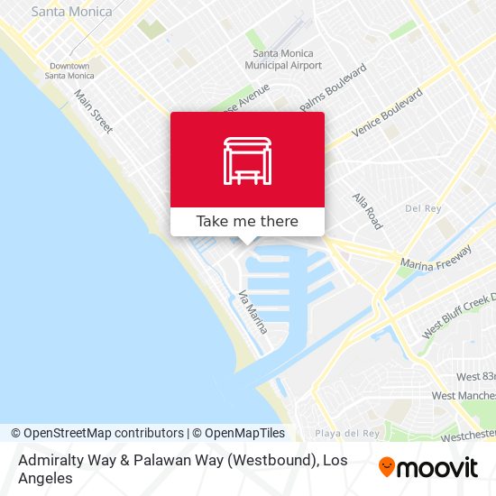 Mapa de Admiralty Way & Palawan Way (Westbound)