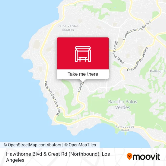 Hawthorne Blvd & Crest Rd (Northbound) map