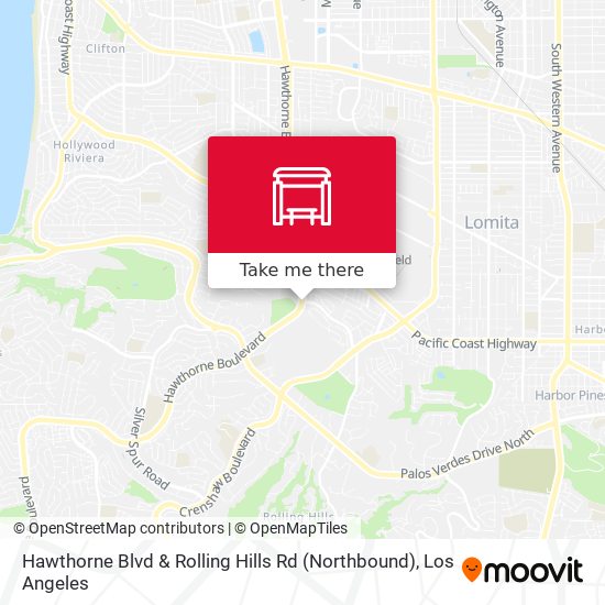 Hawthorne Blvd & Rolling Hills Rd (Northbound) map
