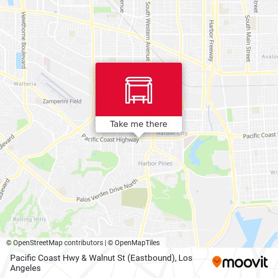Pacific Coast Hwy & Walnut St (Eastbound) map