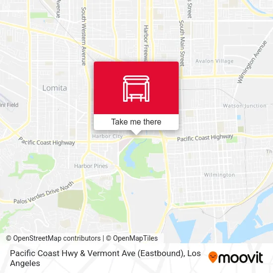 Pacific Coast Hwy & Vermont Ave (Eastbound) map
