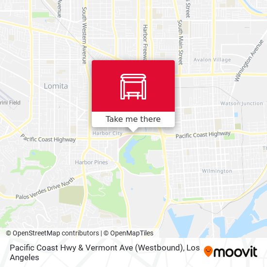 Pacific Coast Hwy & Vermont Ave (Westbound) map