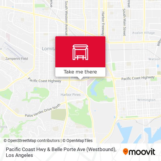 Pacific Coast Hwy & Belle Porte Ave (Westbound) map