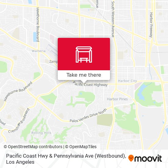 Mapa de Pacific Coast Hwy & Pennsylvania Ave (Westbound)