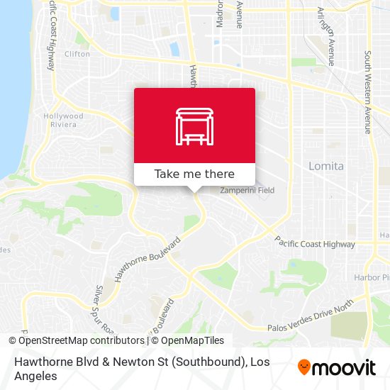 Hawthorne Blvd & Newton St (Southbound) map