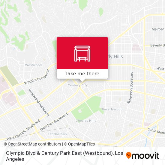 Olympic Blvd & Century Park East (Westbound) map