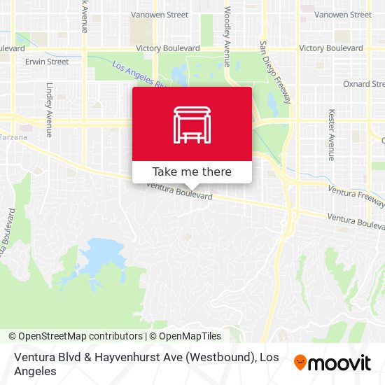 Ventura Blvd & Hayvenhurst Ave (Westbound) map