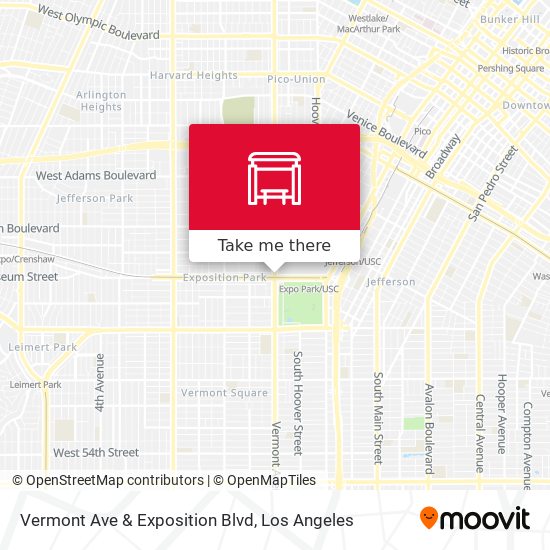 Mapa de Vermont Ave & Exposition Blvd