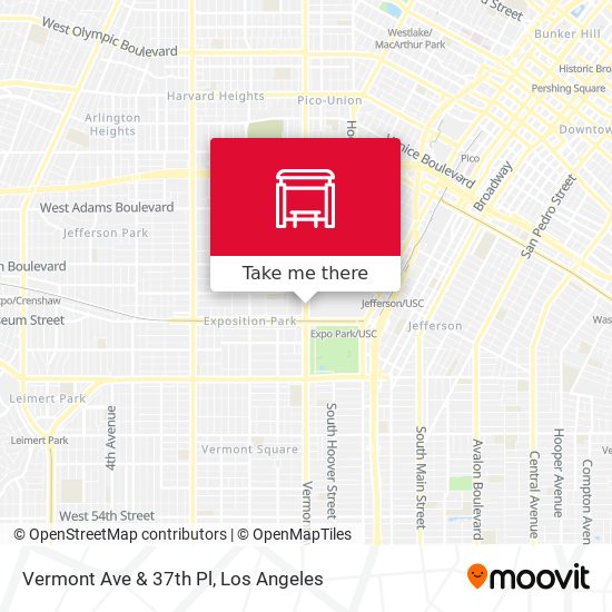 Vermont Ave & 37th Pl map