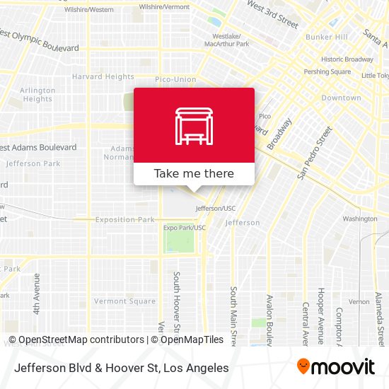 Jefferson Blvd & Hoover St map