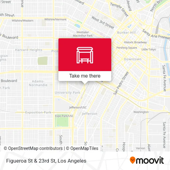 Figueroa St & 23rd St map