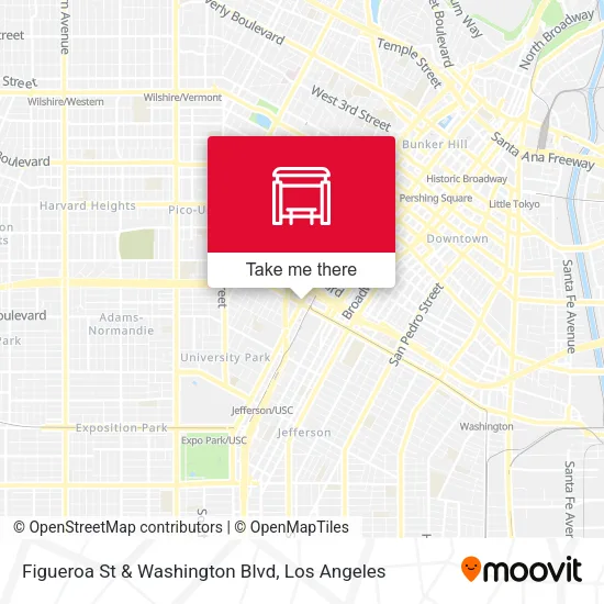 Figueroa St & Washington Blvd map