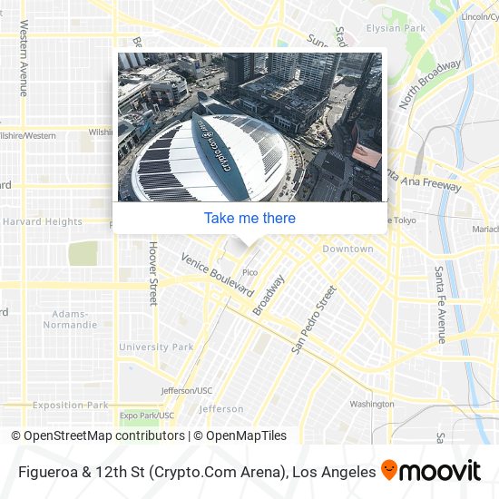 Figueroa & 12th St (Crypto.Com Arena) map