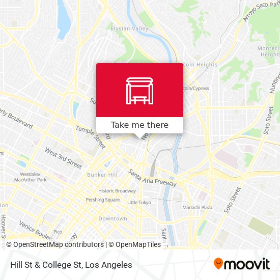 Hill St & College St map