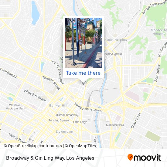 Mapa de Broadway & Gin Ling Way