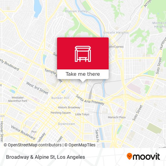 Mapa de Broadway & Alpine St