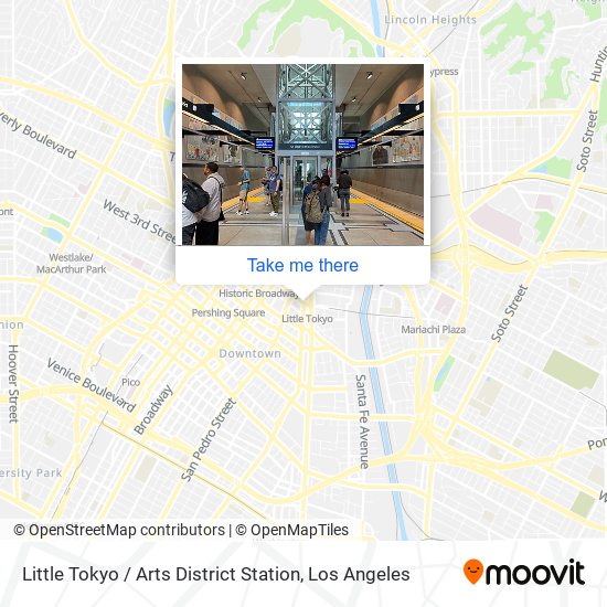 Mapa de Little Tokyo / Arts District Station