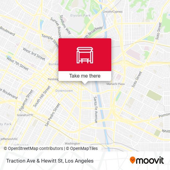 Traction Ave & Hewitt St map