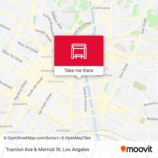 Traction Ave & Merrick St map