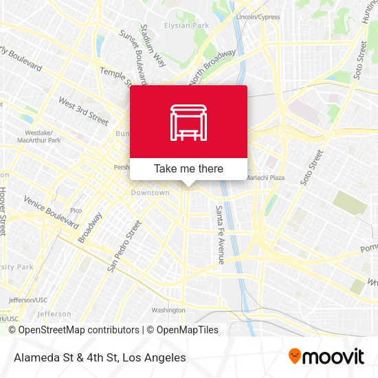 Alameda St & 4th St map