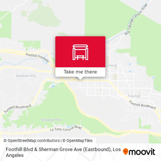 Mapa de Foothill Blvd & Sherman Grove Ave (Eastbound)