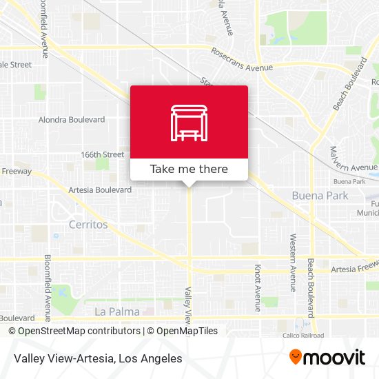 Valley View-Artesia map