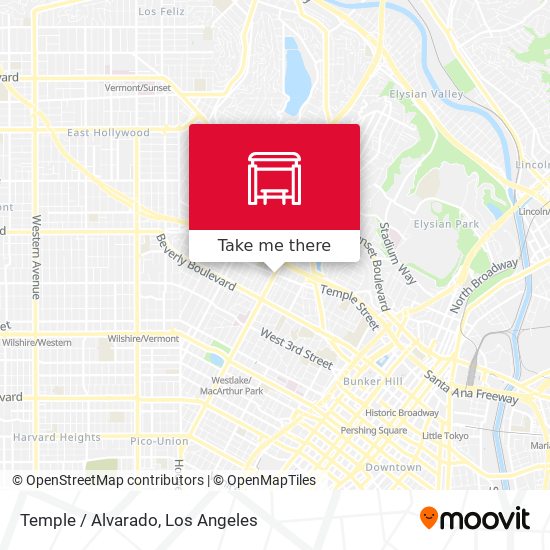 Temple / Alvarado map