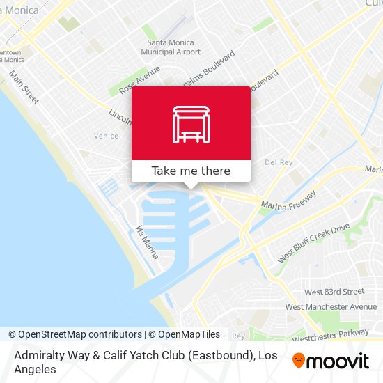 Mapa de Admiralty Way & Calif Yatch Club (Eastbound)