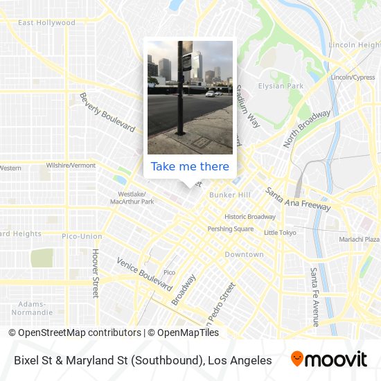 Bixel St & Maryland St (Southbound) map