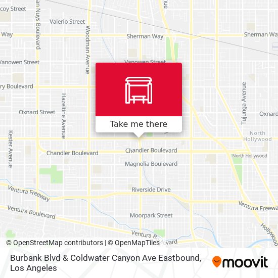 Mapa de Burbank Blvd & Coldwater Canyon Ave Eastbound