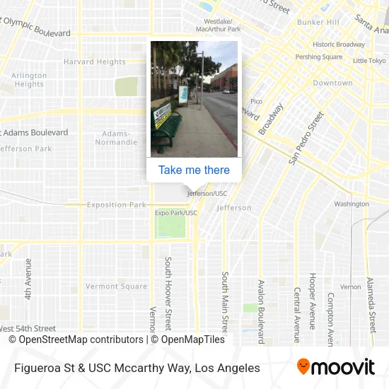 Mapa de Figueroa St & USC Mccarthy Way