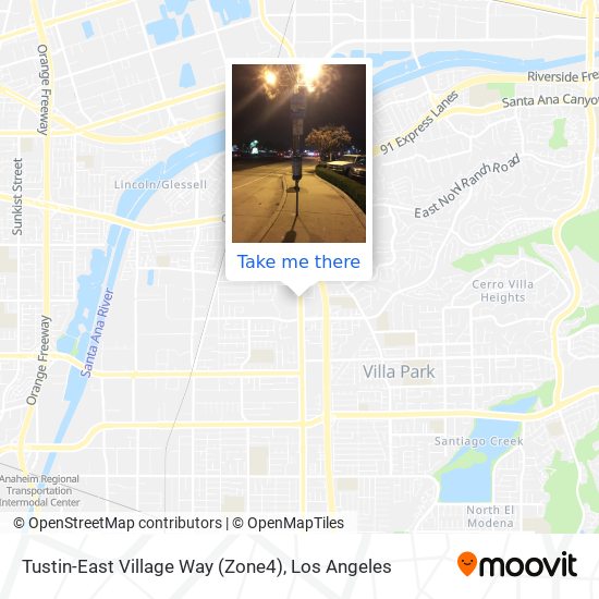 Tustin-East Village Way (Zone4) map
