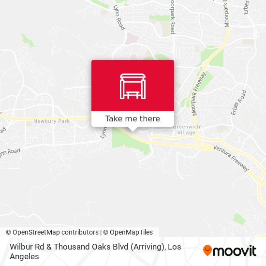 Wilbur Rd & Thousand Oaks Blvd (Arriving) map