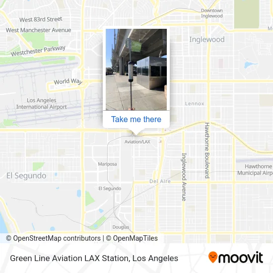 Mapa de Green Line Aviation LAX Station