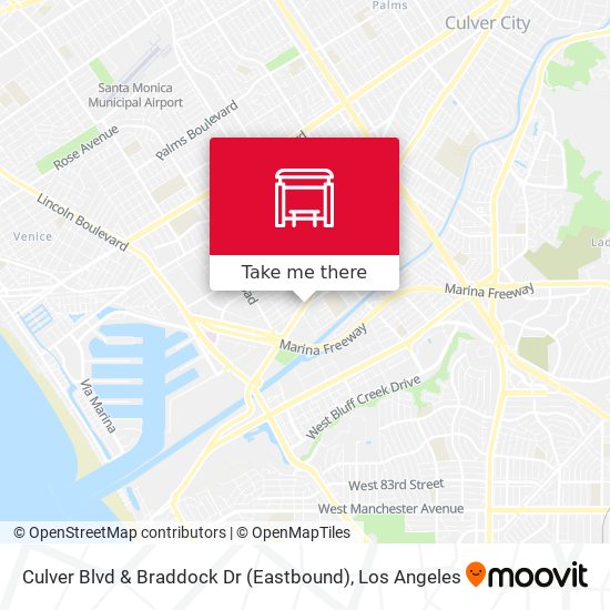 Culver Blvd & Braddock Dr (Eastbound) map
