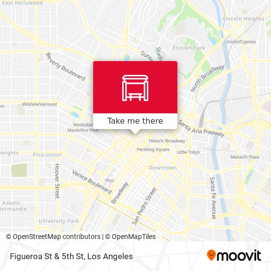 Figueroa St & 5th St map