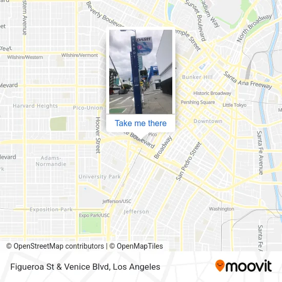 Figueroa St & Venice Blvd map