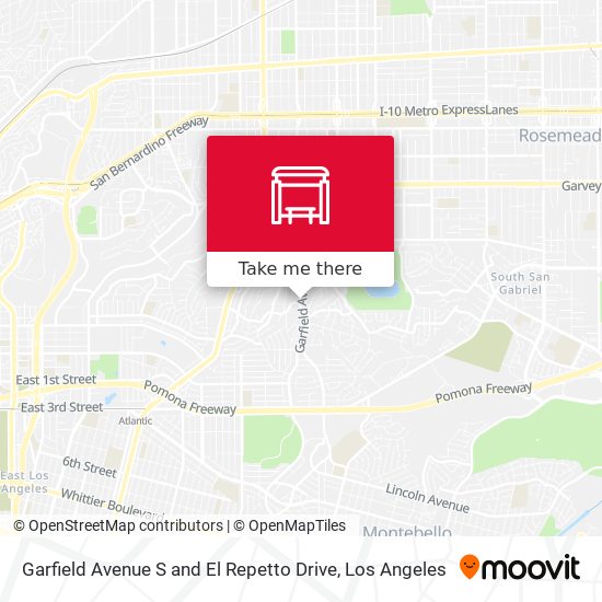 Garfield Avenue S and El Repetto Drive map