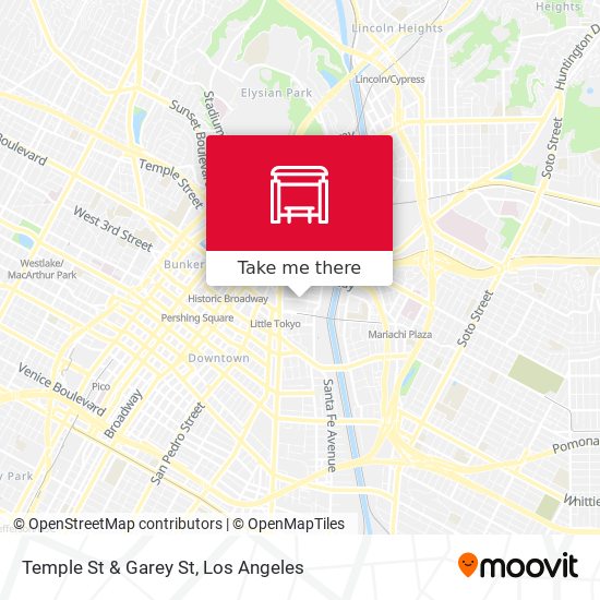Temple St & Garey St map